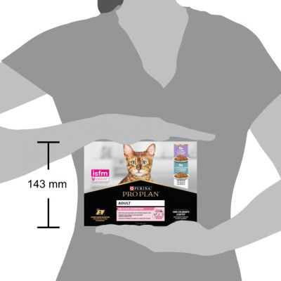 Вологий корм для дорослих котів з чутливим травленням Purina Pro Plan Delicate Digestion шматочки у підливці з індичкою та океанічною рибою 850 г (10 шт. х 85 г) Вологий корм для дорослих котів з чутливим травленням Purina Pro Plan Delicate Digestion шматочки у підливці з індичкою та океанічною рибою 850 г (10 шт. х 85 г)