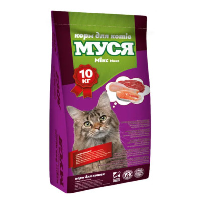 Корм для кошек Муся 10 кг микс