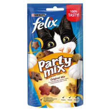 Ласощі для котів Purina Felix Party Mix Оріджинал Мікс зі смаком курки, печінки та індички, 60 г