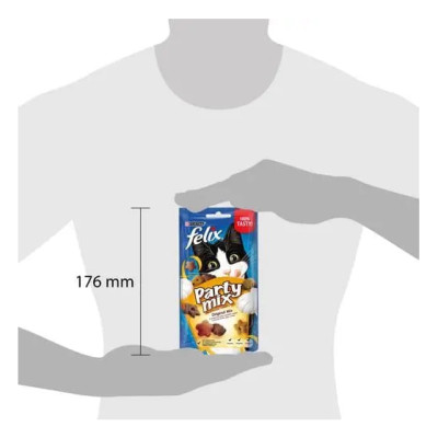 Лакомство для кошек Purina Felix Party Mix Ориджинал Микс со вкусом курицы, печени и индейки, 60 г Лакомство для кошек Purina Felix Party Mix Ориджинал Микс со вкусом курицы, печени и индейки, 60 г