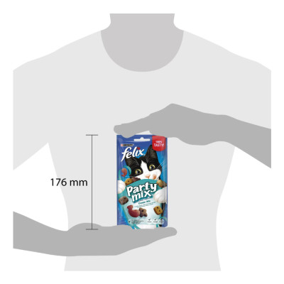 Лакомство для кошек Purina Felix Party Океанический микс, 60 г Лакомство для кошек Purina Felix Party Океанический микс, 60 г