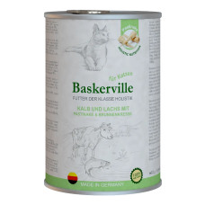 Вологий корм для котів Baskerville Holistic Kalb und Lachs Телятина і лосось з пастернаком і крес-салатом, 400 г