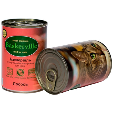 Вологий корм для котів Baskerville Лосось, 400 г