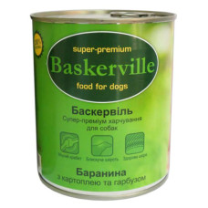 Вологий корм для собак Baskerville Баранина з картоплею і гарбузом, 800 г