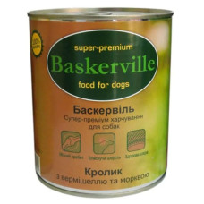 Вологий корм для собак Baskerville Кролик з вермішеллю і морквою, 800 г