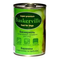 Вологий корм для собак Baskerville Баранина з картоплею і гарбузом, 400 г