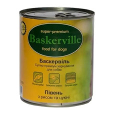 Вологий корм для собак Baskerville Півень з рисом і цукіні, 400 г