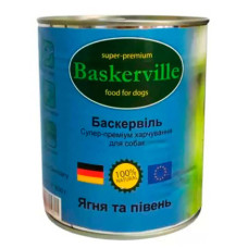 Вологий корм для собак Baskerville Ягня і півень, 400 г