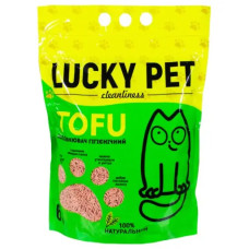 Наповнювач для котячого туалету Lucky Pet тофу соєвий з ароматом полуниці 6 л