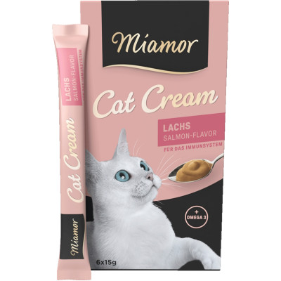 Miamor Cat Snack Lachs Cream ласощі для зміцнення імунної системи у кішок з лососем 90 г
