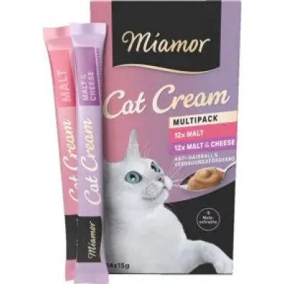 Miamor Cat Myltipack Malt and Malt-Cream Лакомство для выведения комков шерсти у кошек 360 г