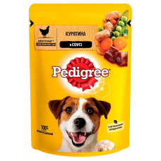 Корм для собак Pedigree з куркою та овочами в соусі, 100 г