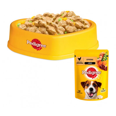 Корм для собак Pedigree з куркою та овочами в соусі, 100 г Корм для собак Pedigree з куркою та овочами в соусі, 100 г