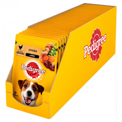 Корм для собак Pedigree з куркою та овочами в соусі, 100 г Корм для собак Pedigree з куркою та овочами в соусі, 100 г