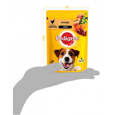 Корм для собак Pedigree з куркою та овочами в соусі, 100 г Корм для собак Pedigree з куркою та овочами в соусі, 100 г