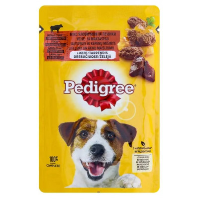 Корм для собак Pedigree з яловичиною в желе, 100 г