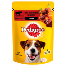 Корм для собак Pedigree з яловичиною та ягням в соусі, 100 г