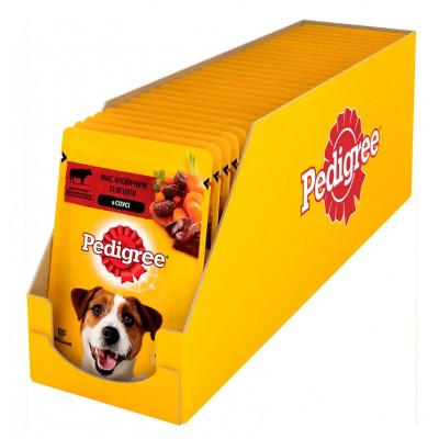 Корм для собак Pedigree с говядиной и ягненком в соусе, 100 г Корм для собак Pedigree с говядиной и ягненком в соусе, 100 г