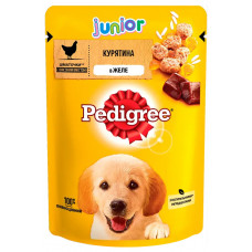 Корм для цуценят Pedigree Junior з куркою та рисом в желе, 100 г