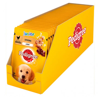 Корм для цуценят Pedigree Junior з куркою та рисом в желе, 100 г Корм для цуценят Pedigree Junior з куркою та рисом в желе, 100 г