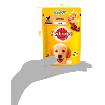 Корм для цуценят Pedigree Junior з куркою та рисом в желе, 100 г Корм для цуценят Pedigree Junior з куркою та рисом в желе, 100 г