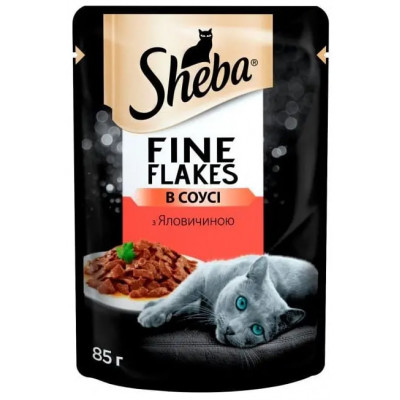 Вологий корм для котів Sheba cig Pou, з яловичиною в соусі, 85 г