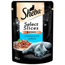 Вологий корм для котів Sheba, з океанічною рибою в соусі, 85 г