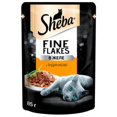 Вологий корм для котів Sheba, з індичкою в желе, 85 г