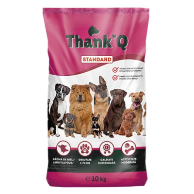 Thank'Q STANDART, сухий корм для собак зі смаком баранини. Протеїн: 18%, жир: 8%. 10 кг (5941878203603)
