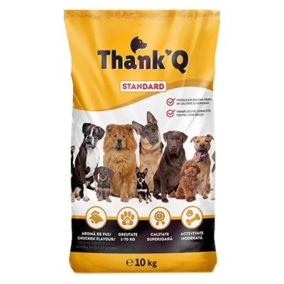 Thank'Q STANDART, сухий корм для собак зі смаком курятини. Протеїн: 18%, жир: 8%. 10 кг (5941878203252)