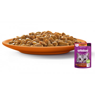 Влажный корм для кошек Whiskas, с домашней птицей в соусе, 85 г Влажный корм для кошек Whiskas, с домашней птицей в соусе, 85 г