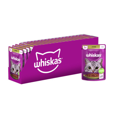Вологий корм для котів Whiskas з ягням в желе 85 г Вологий корм для котів Whiskas з ягням в желе 85 г
