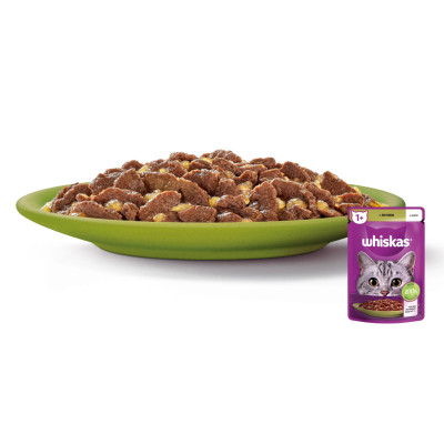 Вологий корм для котів Whiskas з ягням в желе 85 г Вологий корм для котів Whiskas з ягням в желе 85 г