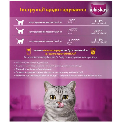 Вологий корм для котів Whiskas Pure Delight з яловичиною в желе 85 г