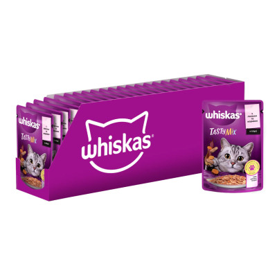 Влажный корм для кошек Whiskas TastyMix, лосось и морковь, 85 г Влажный корм для кошек Whiskas TastyMix, лосось и морковь, 85 г