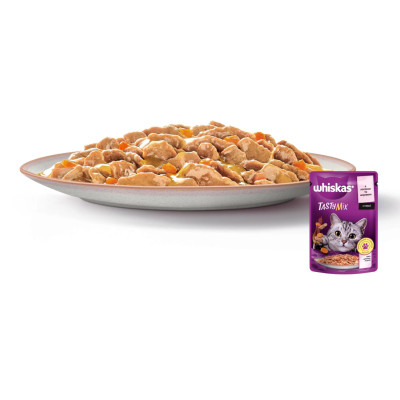 Влажный корм для кошек Whiskas TastyMix, лосось и морковь, 85 г Влажный корм для кошек Whiskas TastyMix, лосось и морковь, 85 г