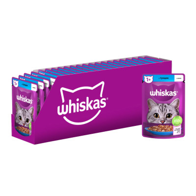 Вологий корм для котів Whiskas, з тунцем в желе, 85 г Вологий корм для котів Whiskas, з тунцем в желе, 85 г