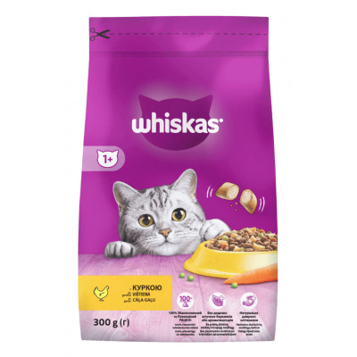 Сухий корм для котів Whiskas, з куркою, 300 г