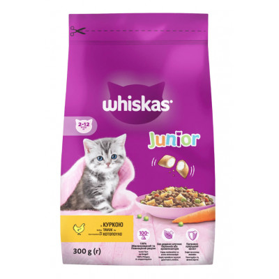 Сухой корм для котят Whiskas, с курицей, 300 г