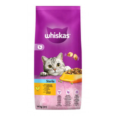 Сухий корм для стерилізованих котів Whiskas, з куркою, 14 кг