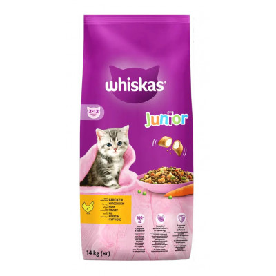 Сухий корм для кошенят Whiskas, з куркою, 14 кг