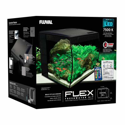 Акваріумний набір Fluval «Flex» чорний, овальний (34 л) Акваріумний набір Fluval «Flex» чорний, овальний (34 л)
