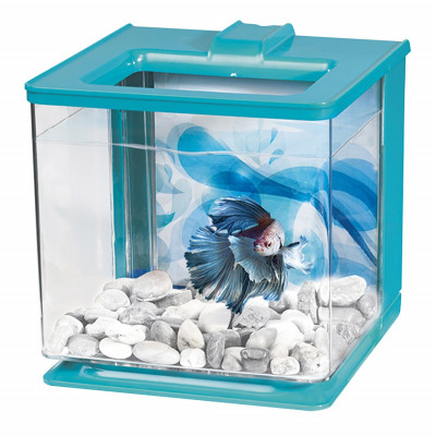 Акваріум Marina «Betta EZ Care» бірюзовий, прямий 16 x 16 x 16 см (2,5 л)