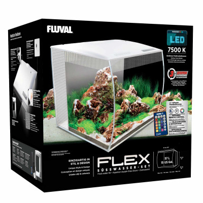 Акваріумний набір Fluval «Flex» білий, овальний (57 л) Акваріумний набір Fluval «Flex» білий, овальний (57 л)