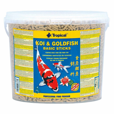 Сухий корм для ставкових риб Tropical в паличках «Koi & Goldfish Basic Sticks» 5 л (для всіх ставкових риб)