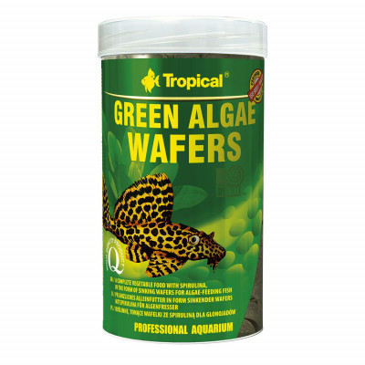 Сухий корм для акваріумних риб Tropical в пластинках «Green Algae Wafers» 250 мл (для травоїдних донних риб)