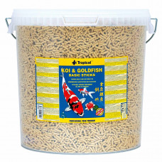 Сухий корм для ставкових риб Tropical в паличках «Koi & Goldfish Basic Sticks» 21 л (для всіх ставкових риб)