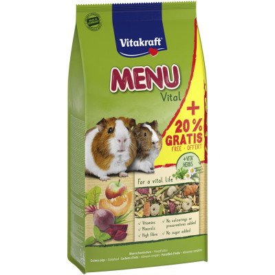 Корм для морських свинок Vitakraft «Premium Menu Vital» 1 кг + 20 %