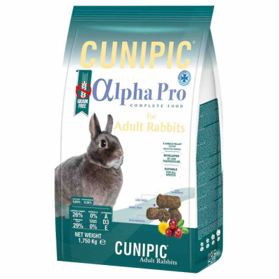Корм для дорослих кроликів від 6 місяців Cunipic Alpha Pro 1750 г