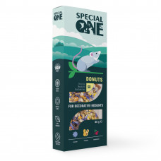 Лакомства для гризунов Special One «Пончики» 60 г / 3 шт (цикорий, арахис, барбарист)